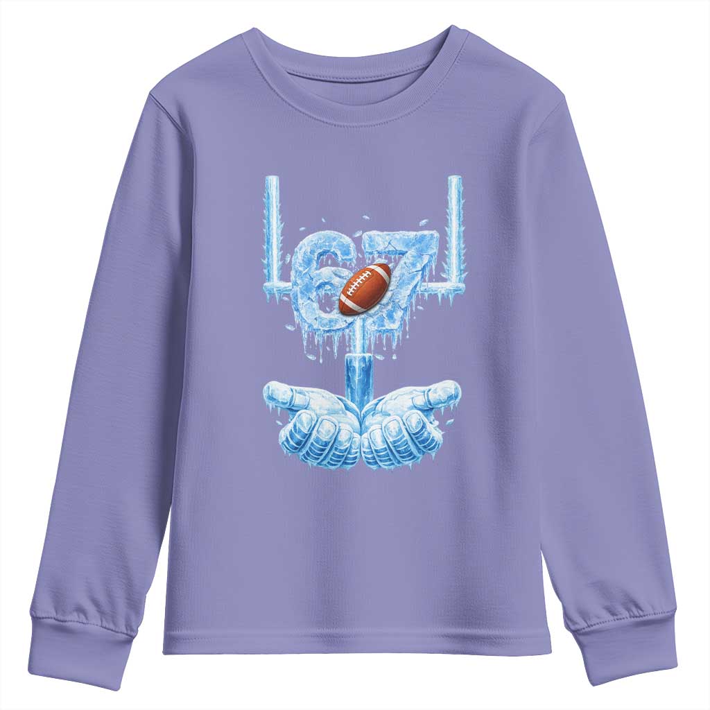 Cool Ice Effect 67 Meme Youth Sweatshirt Funny American Football - Wonder Print Shop
