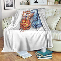 American Football Six Seven Meme Throw Blanket Funny Gen Alpha Slang Gift