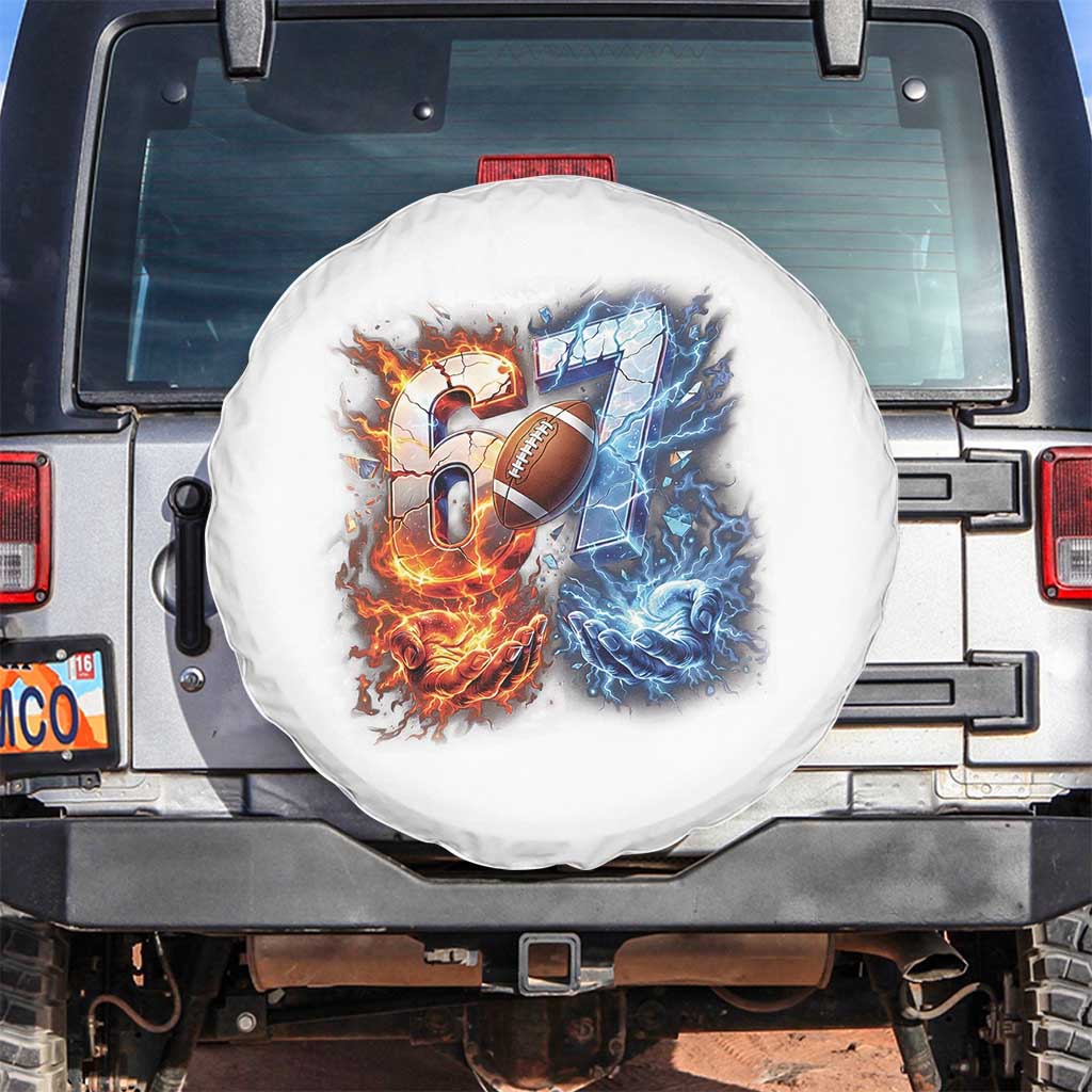 American Football Six Seven Meme Spare Tire Cover Funny Gen Alpha Slang Gift