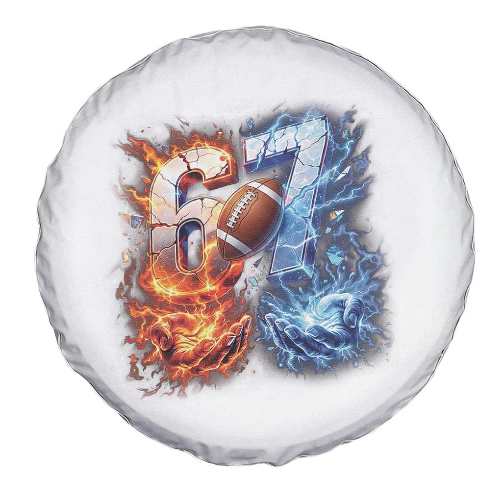 American Football Six Seven Meme Spare Tire Cover Funny Gen Alpha Slang Gift
