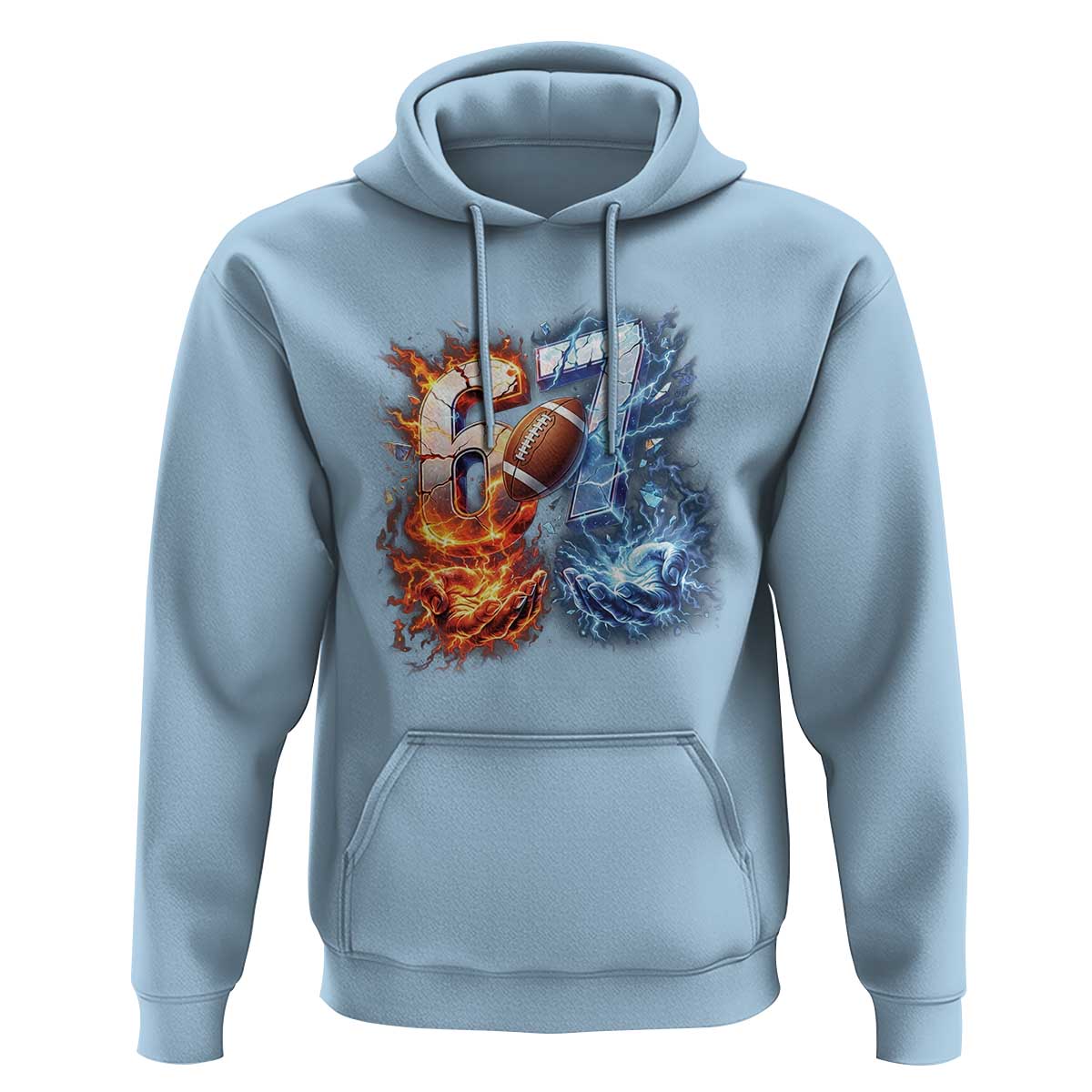 American Football Six Seven Meme Hoodie Funny Gen Alpha Slang Gift