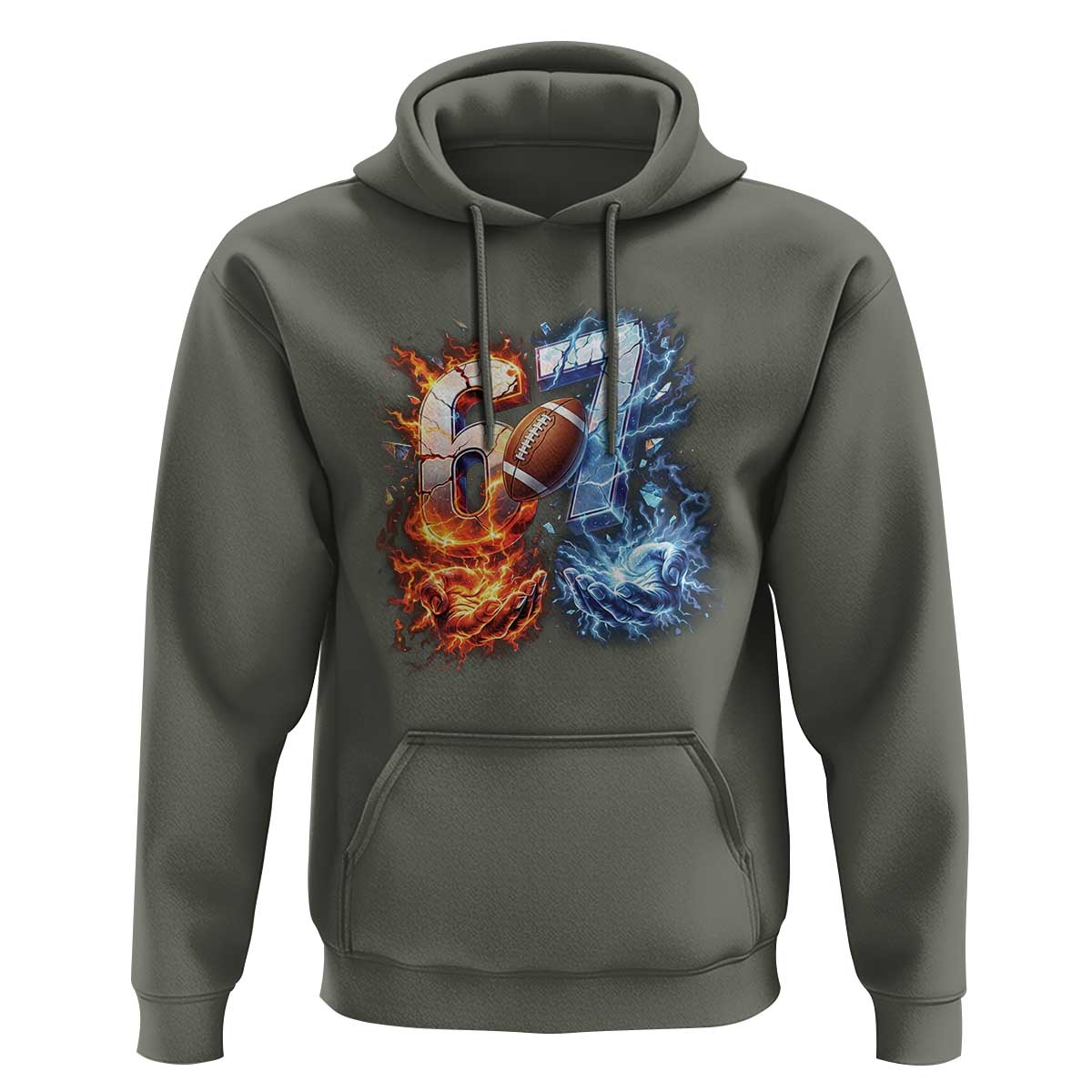 American Football Six Seven Meme Hoodie Funny Gen Alpha Slang Gift