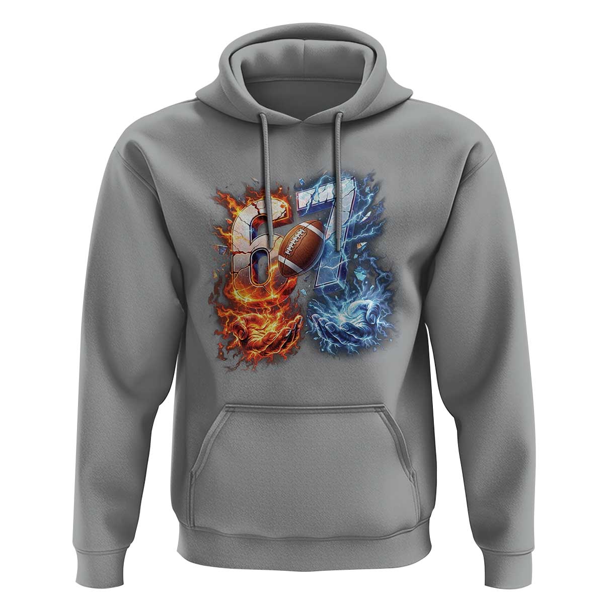 American Football Six Seven Meme Hoodie Funny Gen Alpha Slang Gift