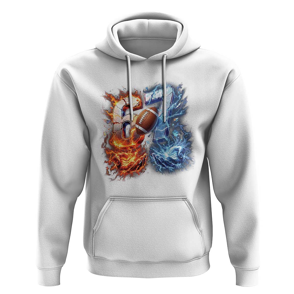 American Football Six Seven Meme Hoodie Funny Gen Alpha Slang Gift