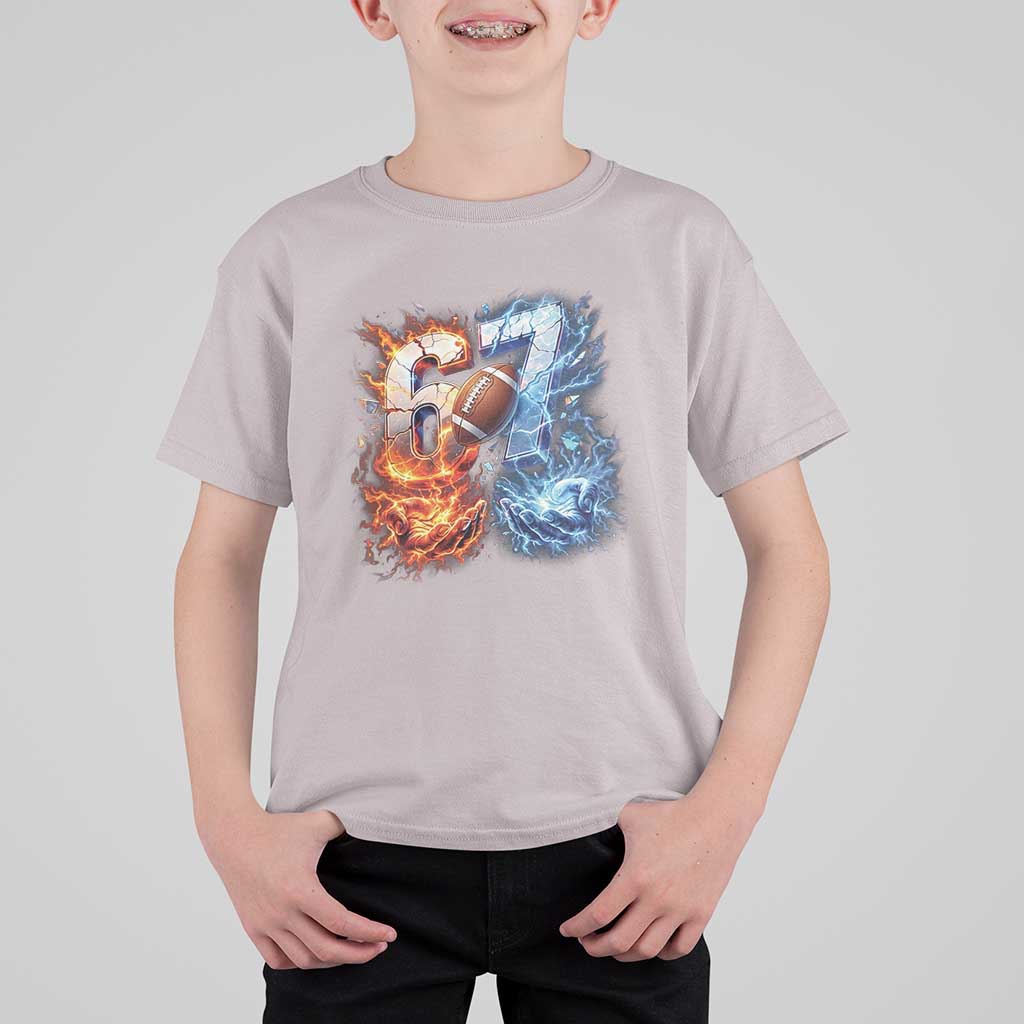 American Football Six Seven Meme T Shirt For Kid Funny Gen Alpha Slang Gift