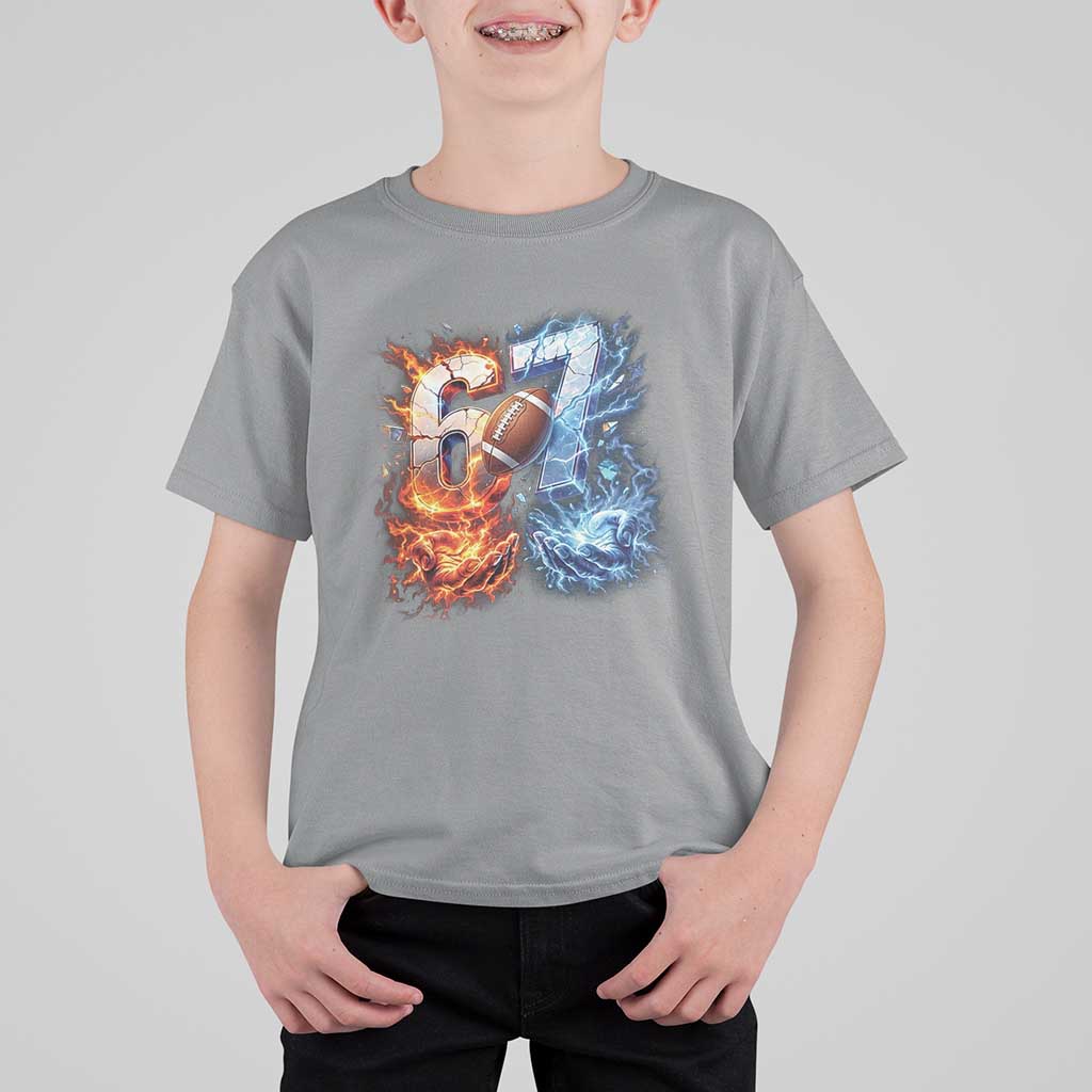 American Football Six Seven Meme T Shirt For Kid Funny Gen Alpha Slang Gift