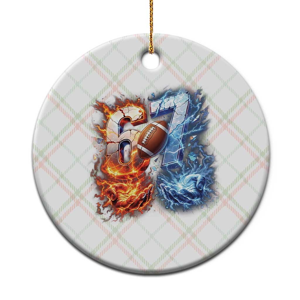 American Football Six Seven Meme Ceramic Ornament Funny Gen Alpha Slang Gift