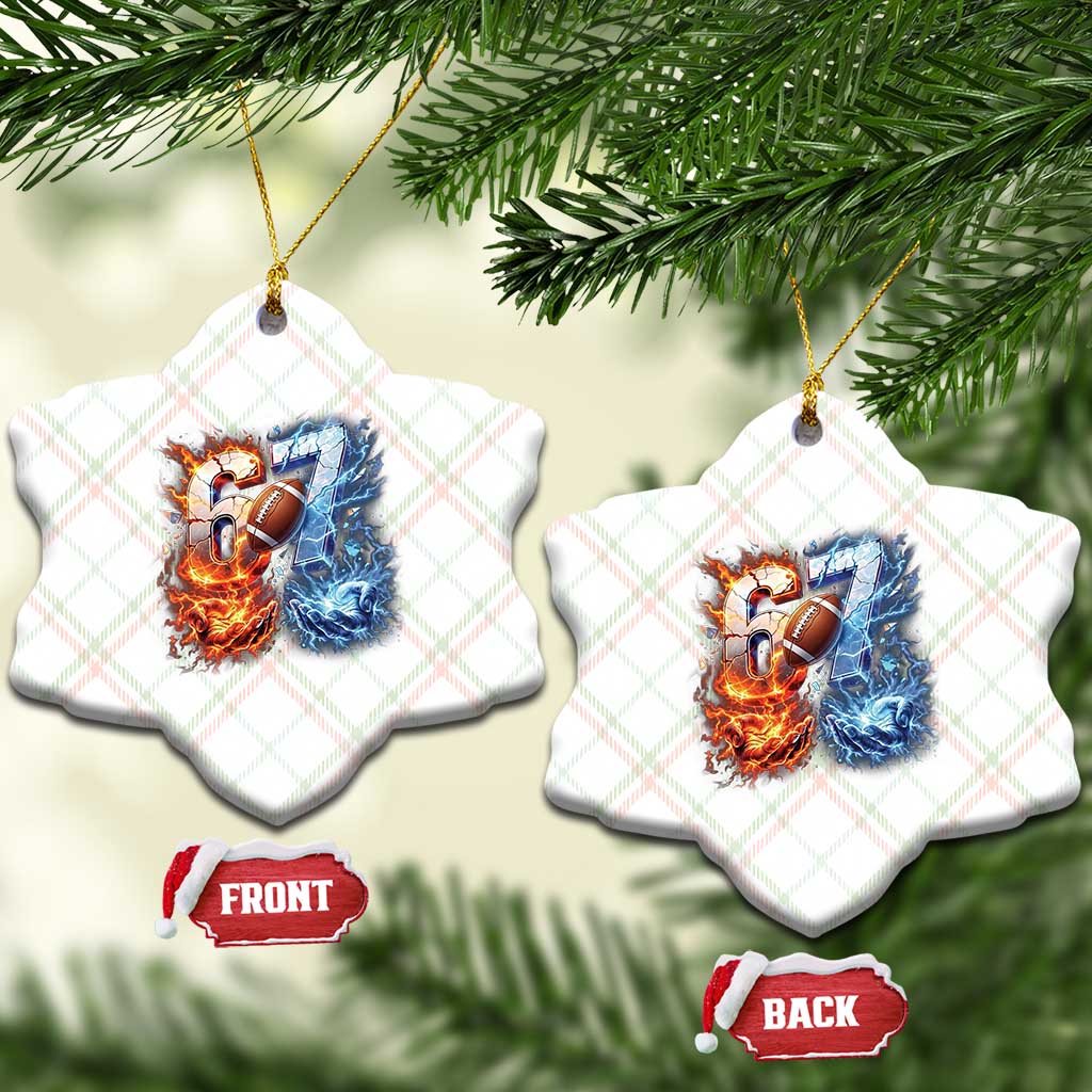 American Football Six Seven Meme Ceramic Ornament Funny Gen Alpha Slang Gift