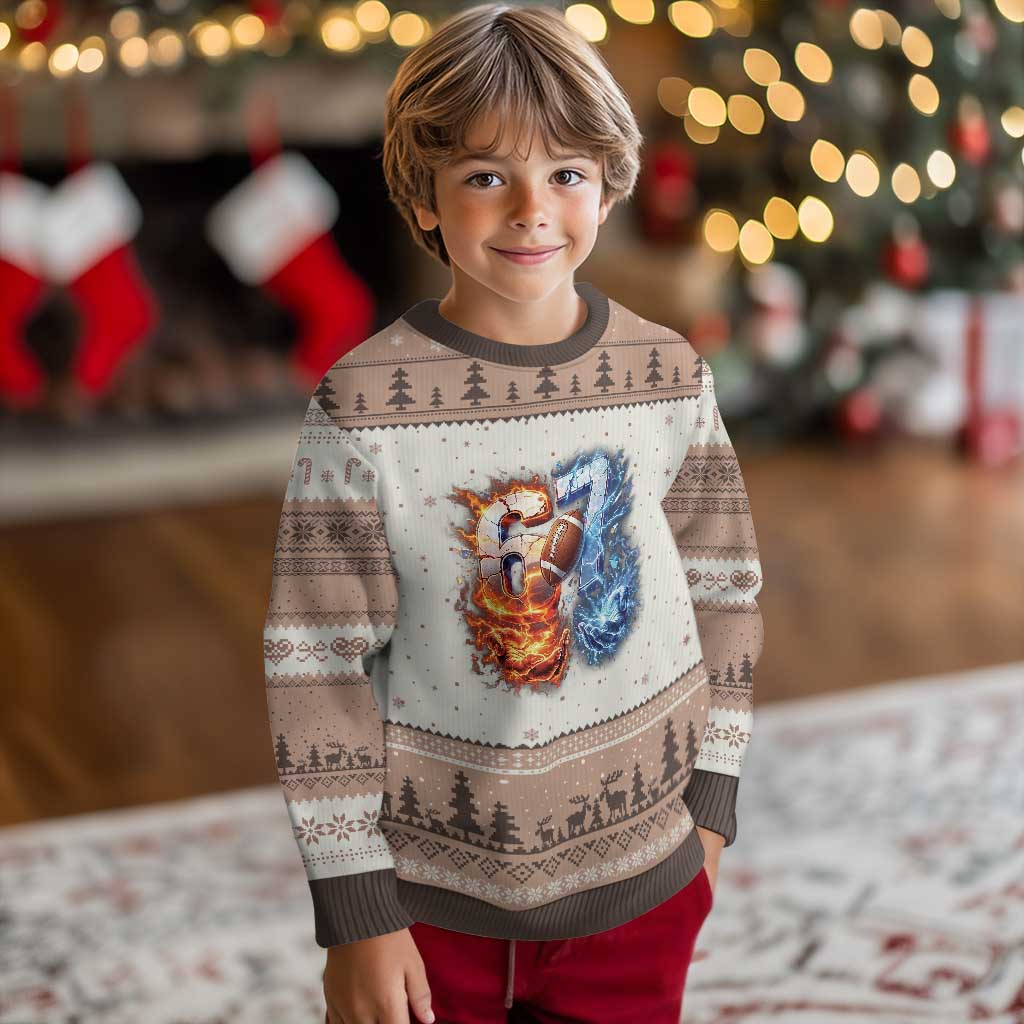 American Football Six Seven Meme Ugly Christmas Sweater Funny Gen Alpha Slang Gift