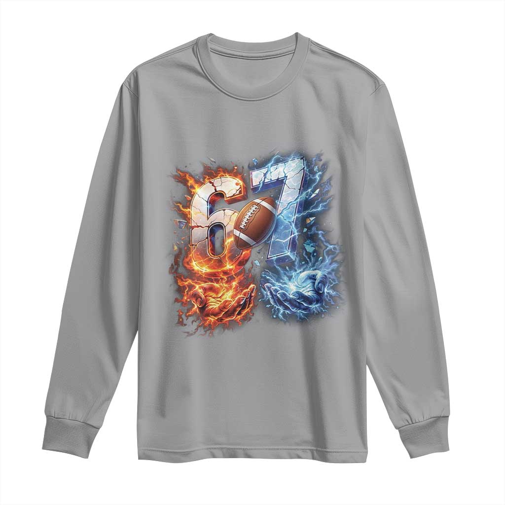 American Football Six Seven Meme Long Sleeve Shirt Funny Gen Alpha Slang Gift