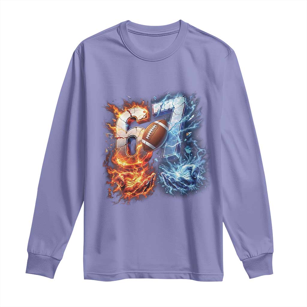 American Football Six Seven Meme Long Sleeve Shirt Funny Gen Alpha Slang Gift