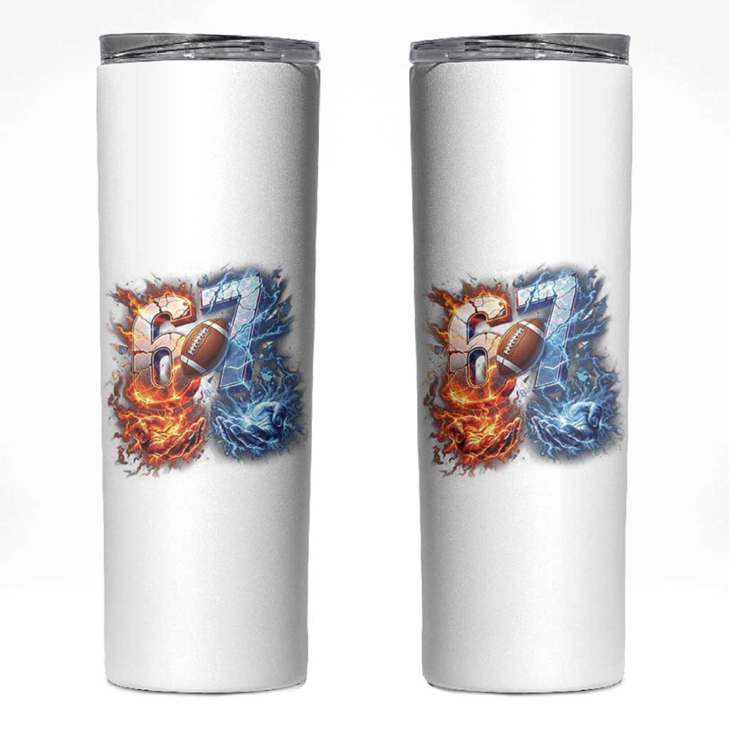 American Football Six Seven Meme Skinny Tumbler Funny Gen Alpha Slang Gift