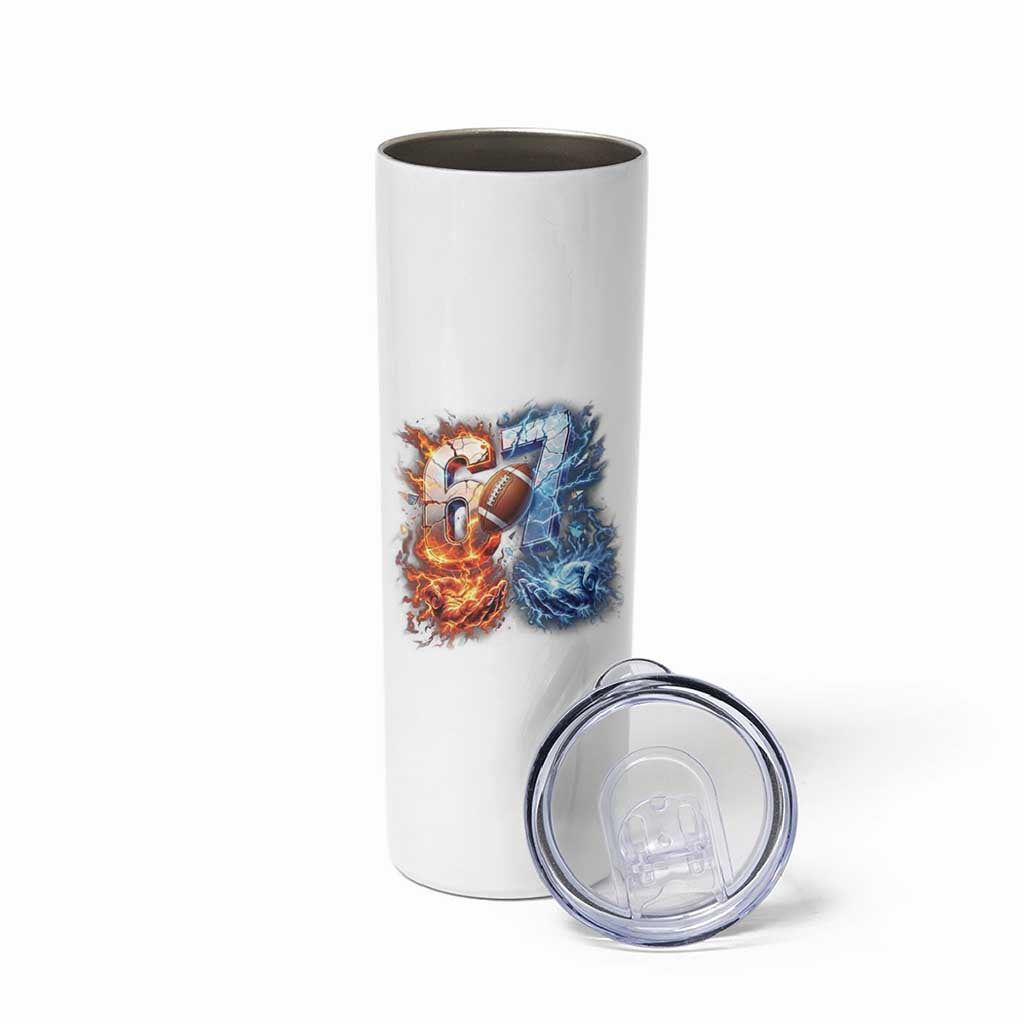 American Football Six Seven Meme Skinny Tumbler Funny Gen Alpha Slang Gift