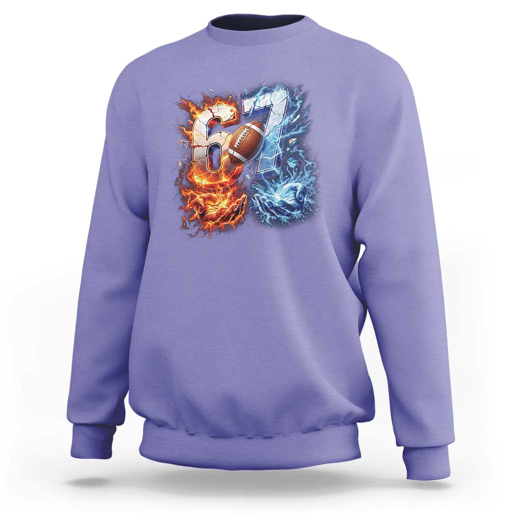 American Football Six Seven Meme Sweatshirt Funny Gen Alpha Slang Gift