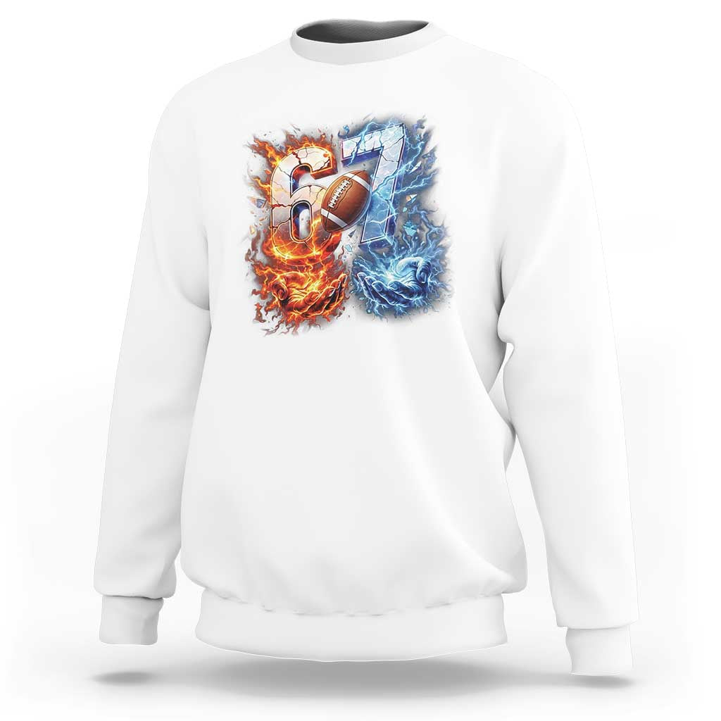 American Football Six Seven Meme Sweatshirt Funny Gen Alpha Slang Gift