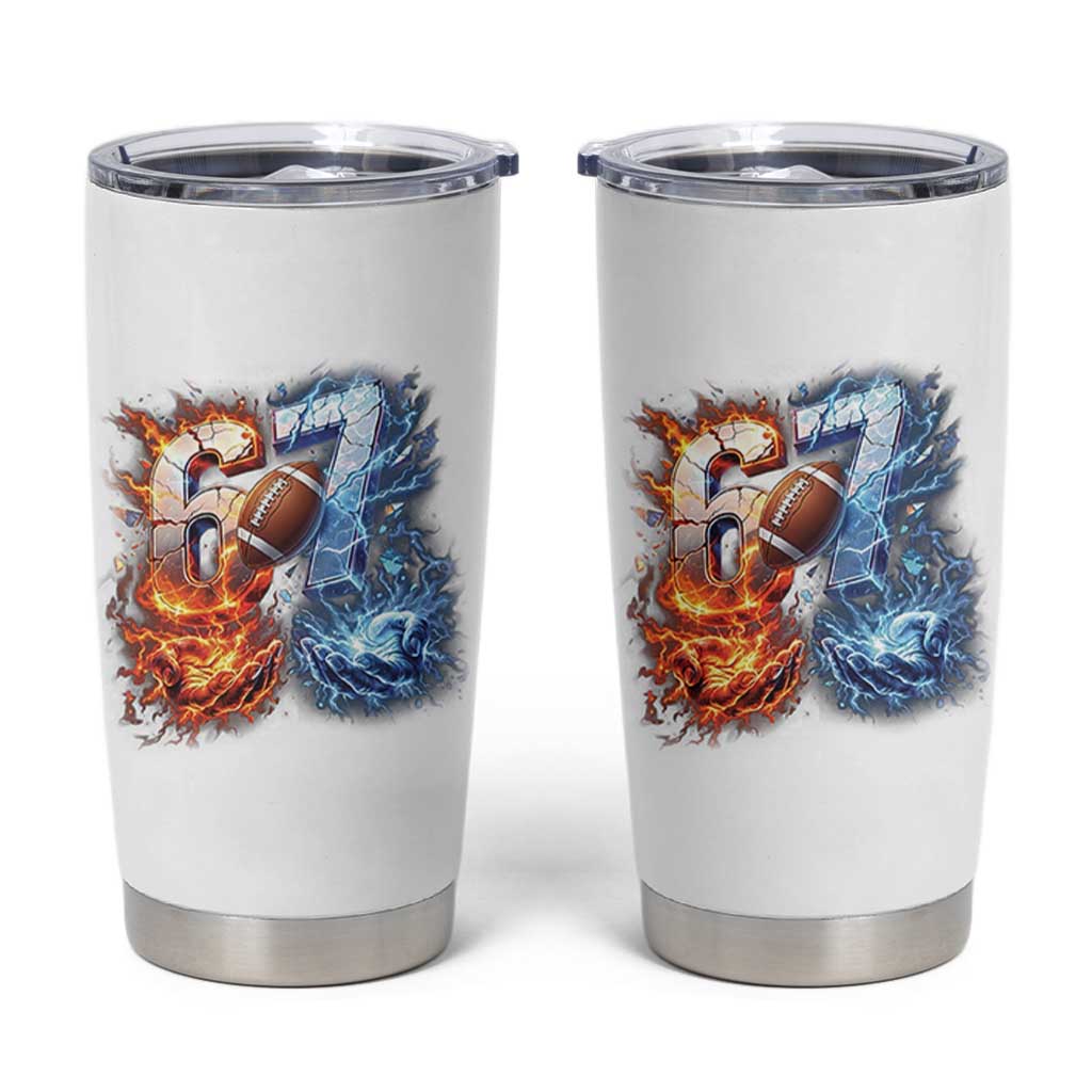American Football Six Seven Meme Tumbler Cup Funny Gen Alpha Slang Gift