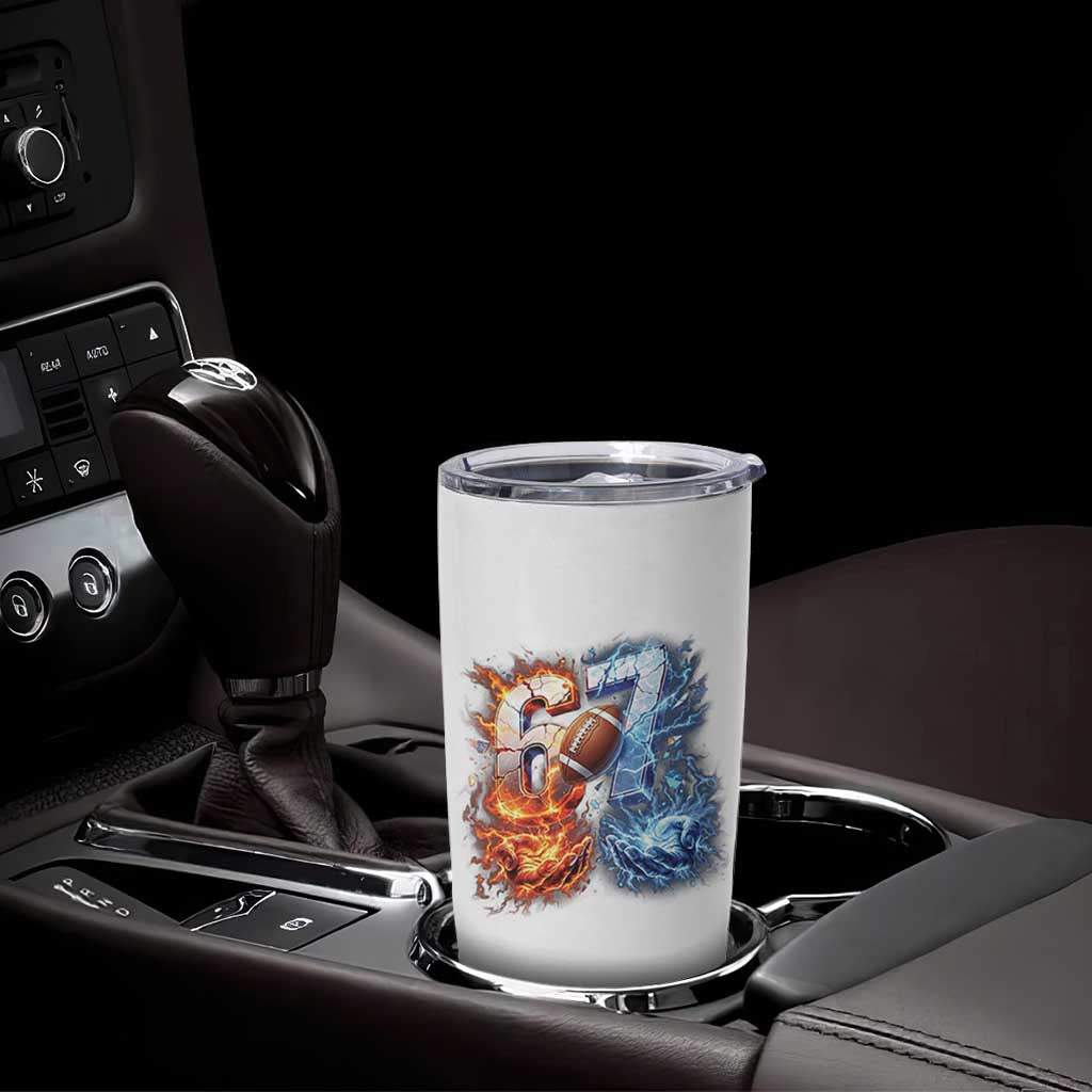 American Football Six Seven Meme Tumbler Cup Funny Gen Alpha Slang Gift