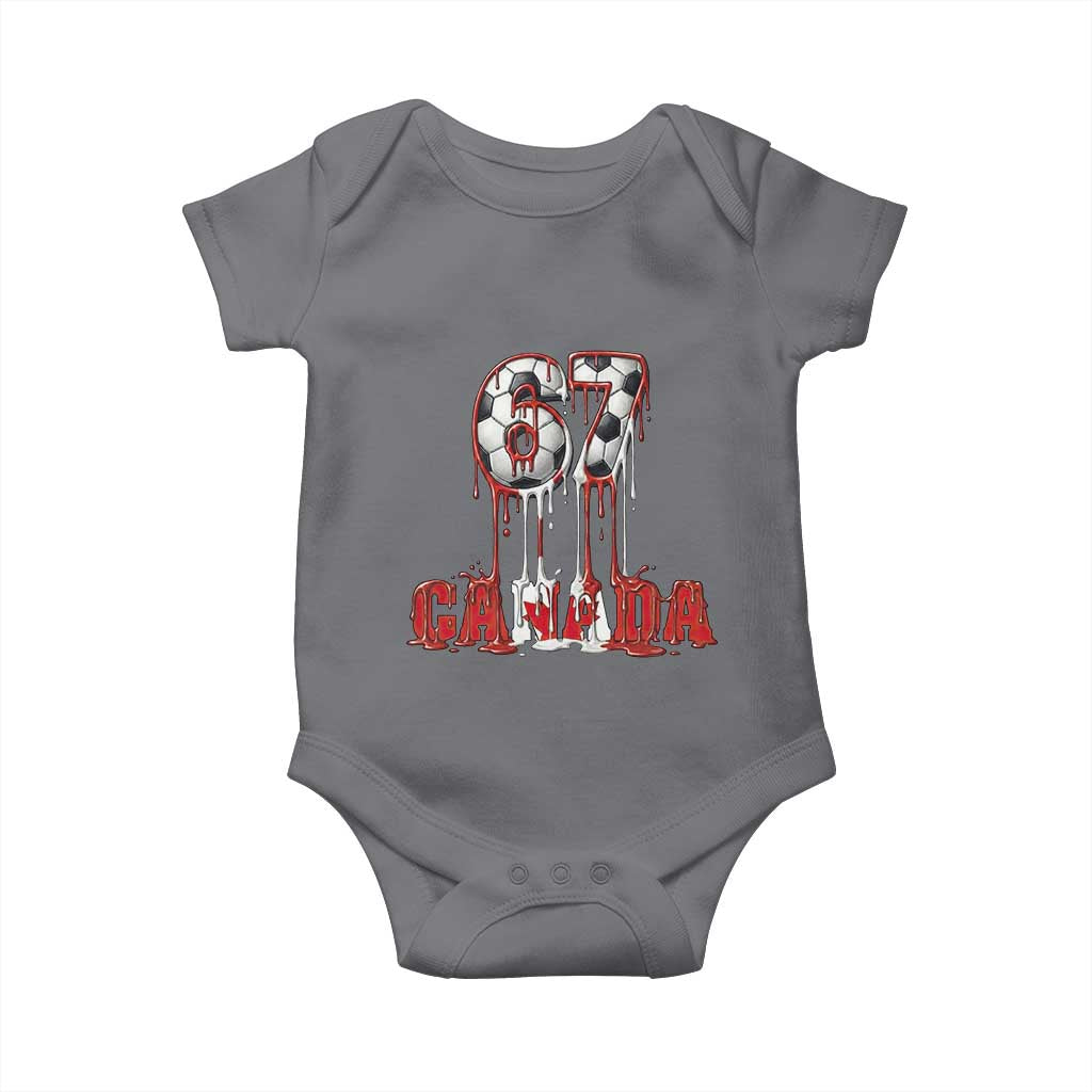 Funny Canada Soccer 67 Meme Baby Onesie Canadian Soccer Lovers