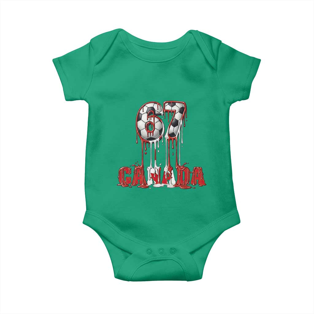 Funny Canada Soccer 67 Meme Baby Onesie Canadian Soccer Lovers