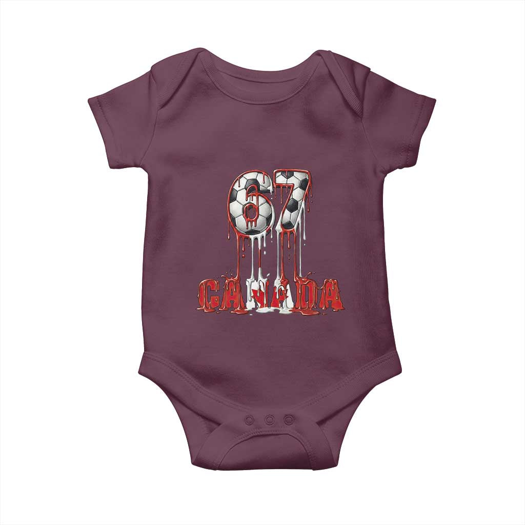 Funny Canada Soccer 67 Meme Baby Onesie Canadian Soccer Lovers