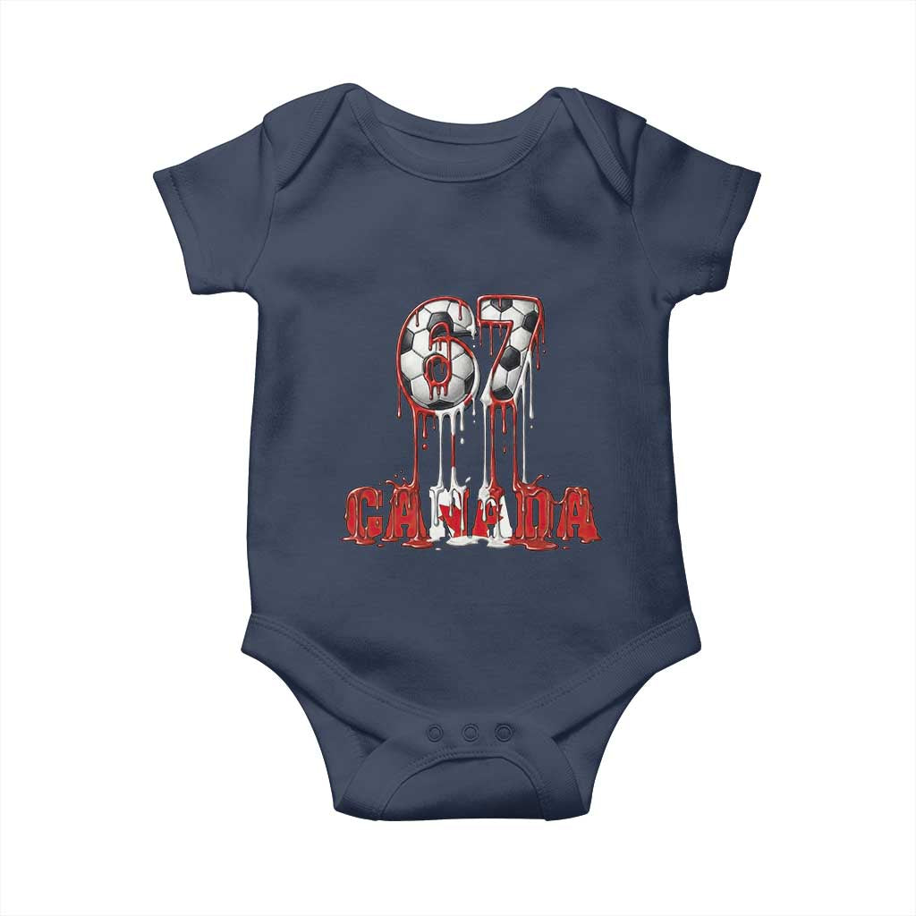 Funny Canada Soccer 67 Meme Baby Onesie Canadian Soccer Lovers