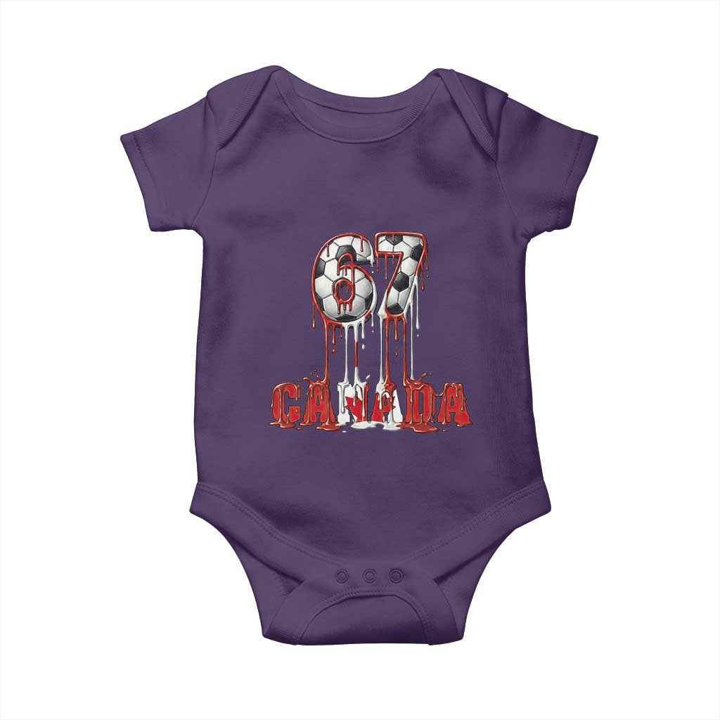 Funny Canada Soccer 67 Meme Baby Onesie Canadian Soccer Lovers