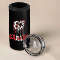 Funny Canada Soccer 67 Meme 4 in 1 Can Cooler Tumbler Canadian Soccer Lovers