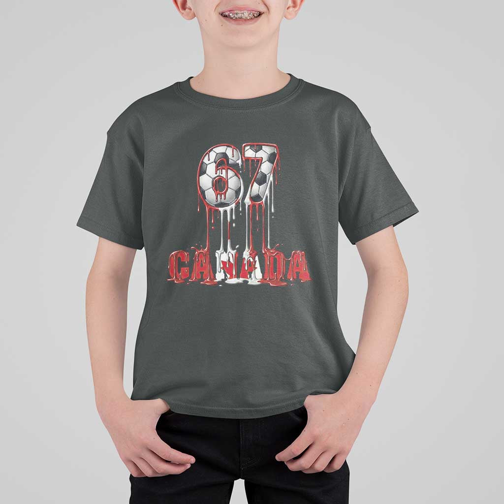 Funny Canada Soccer 67 Meme T Shirt For Kid Canadian Soccer Lovers