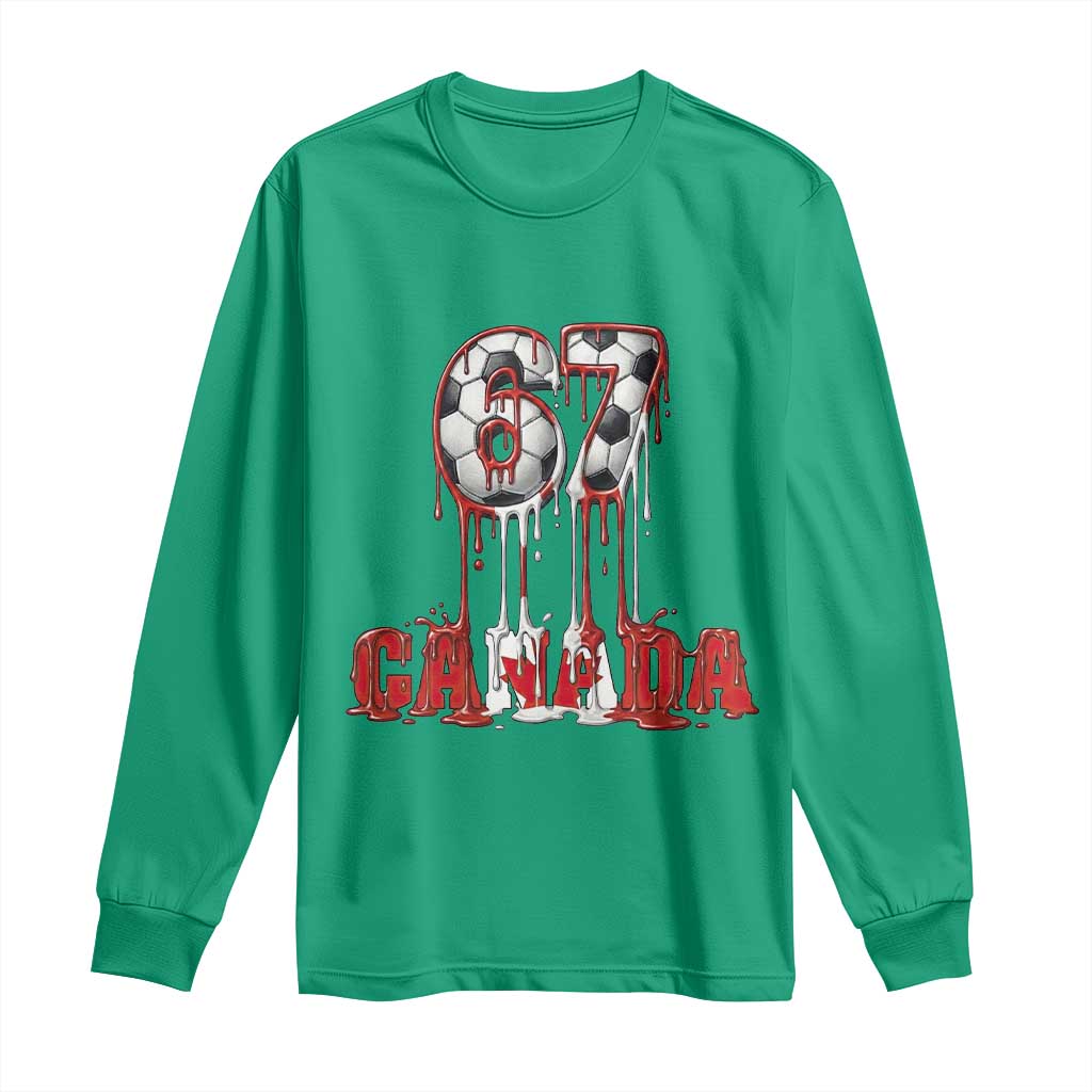 Funny Canada Soccer 67 Meme Long Sleeve Shirt Canadian Soccer Lovers