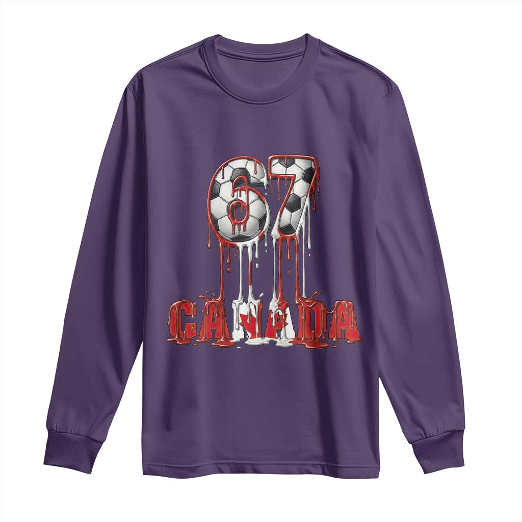 Funny Canada Soccer 67 Meme Long Sleeve Shirt Canadian Soccer Lovers