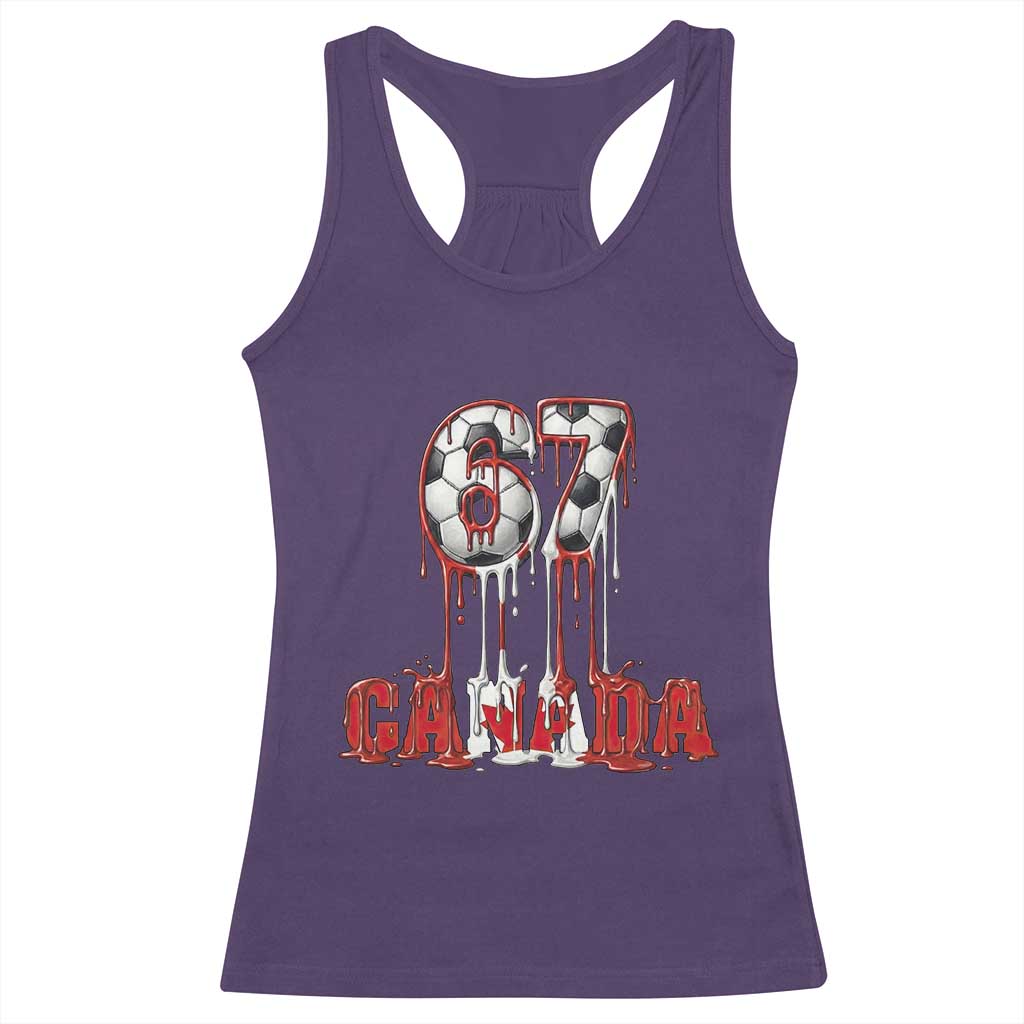 Funny Canada Soccer 67 Meme Racerback Tank Top Canadian Soccer Lovers