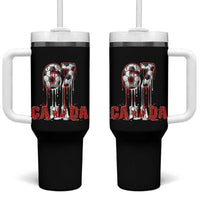 Funny Canada Soccer 67 Meme Tumbler With Handle Canadian Soccer Lovers