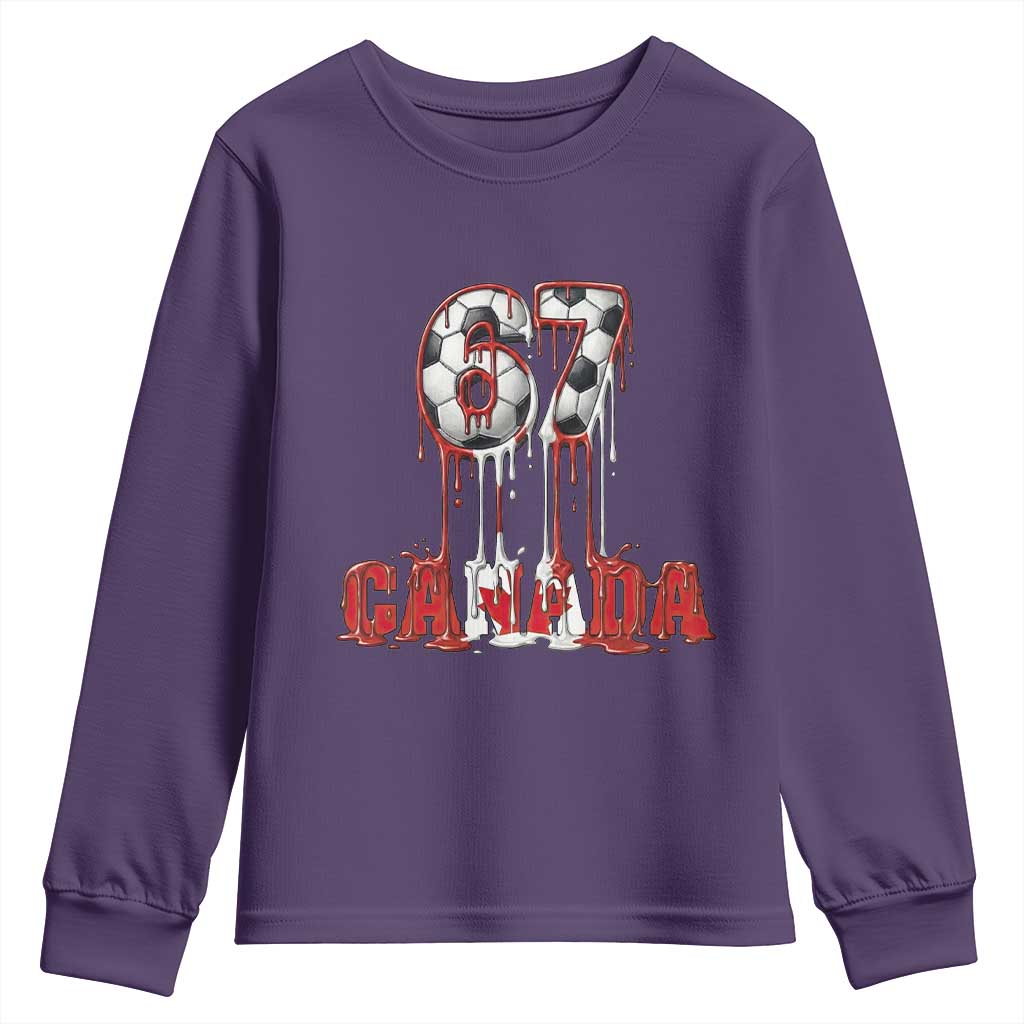 Funny Canada Soccer 67 Meme Youth Sweatshirt Canadian Soccer Lovers