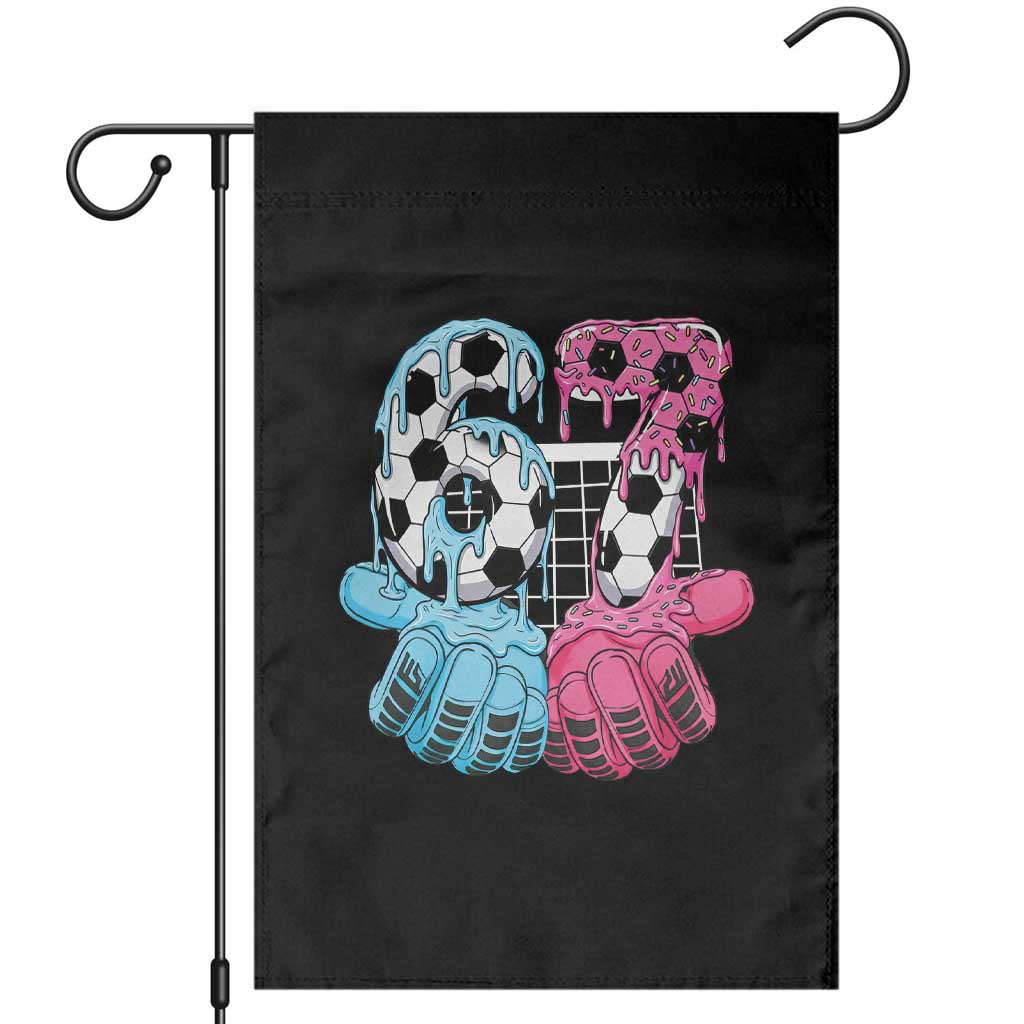Drip Soccer Six Seven Meme Garden Flag Funny Gen Alpha Slang