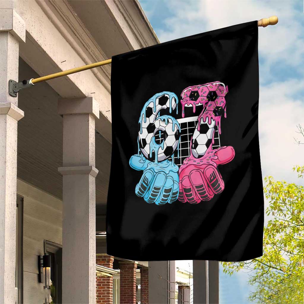 Drip Soccer Six Seven Meme Garden Flag Funny Gen Alpha Slang