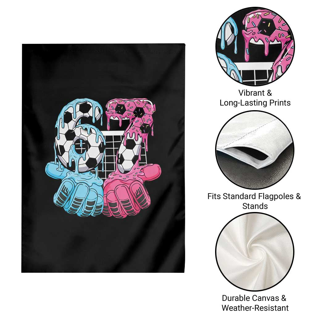 Drip Soccer Six Seven Meme Garden Flag Funny Gen Alpha Slang