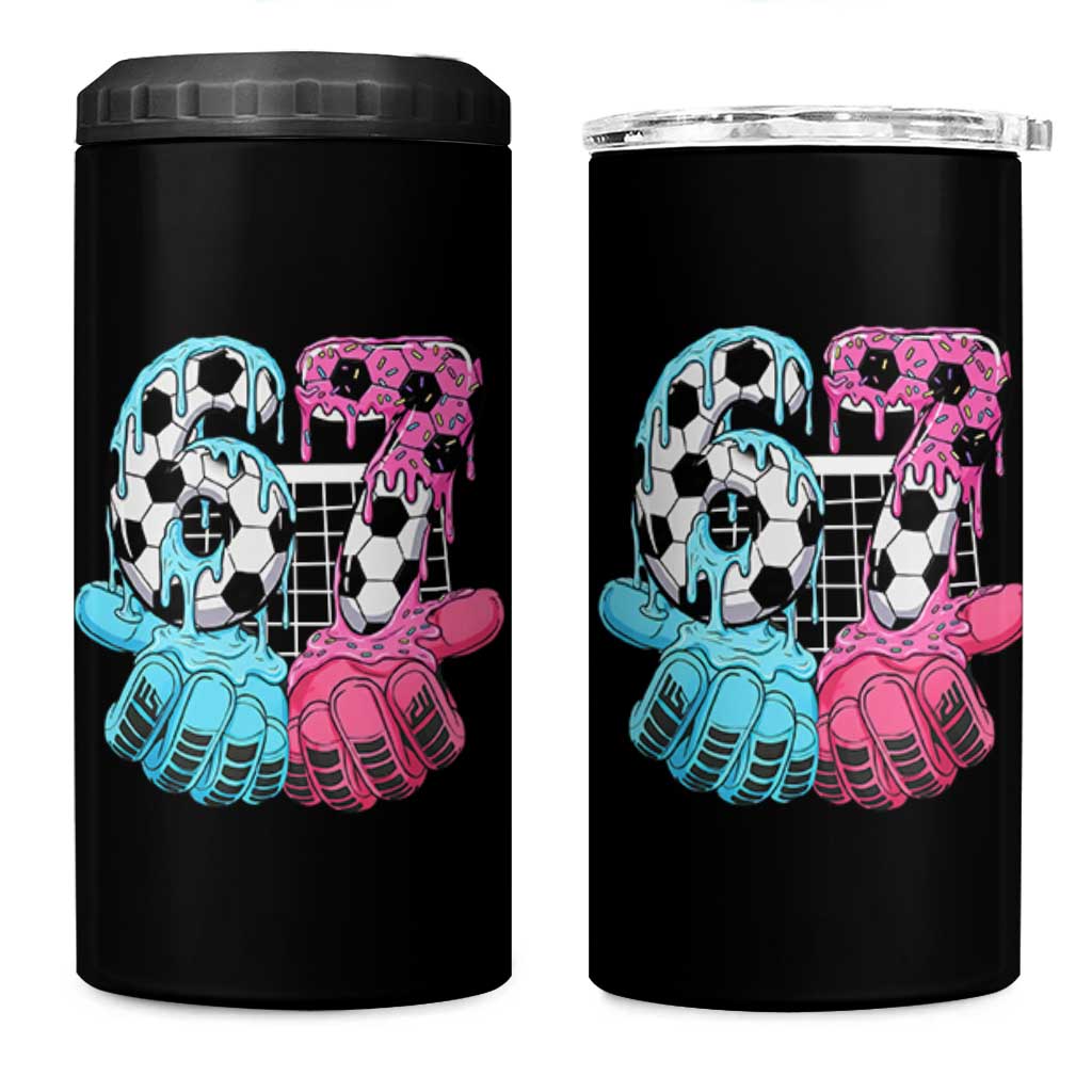 Drip Soccer Six Seven Meme 4 in 1 Can Cooler Tumbler Funny Gen Alpha Slang