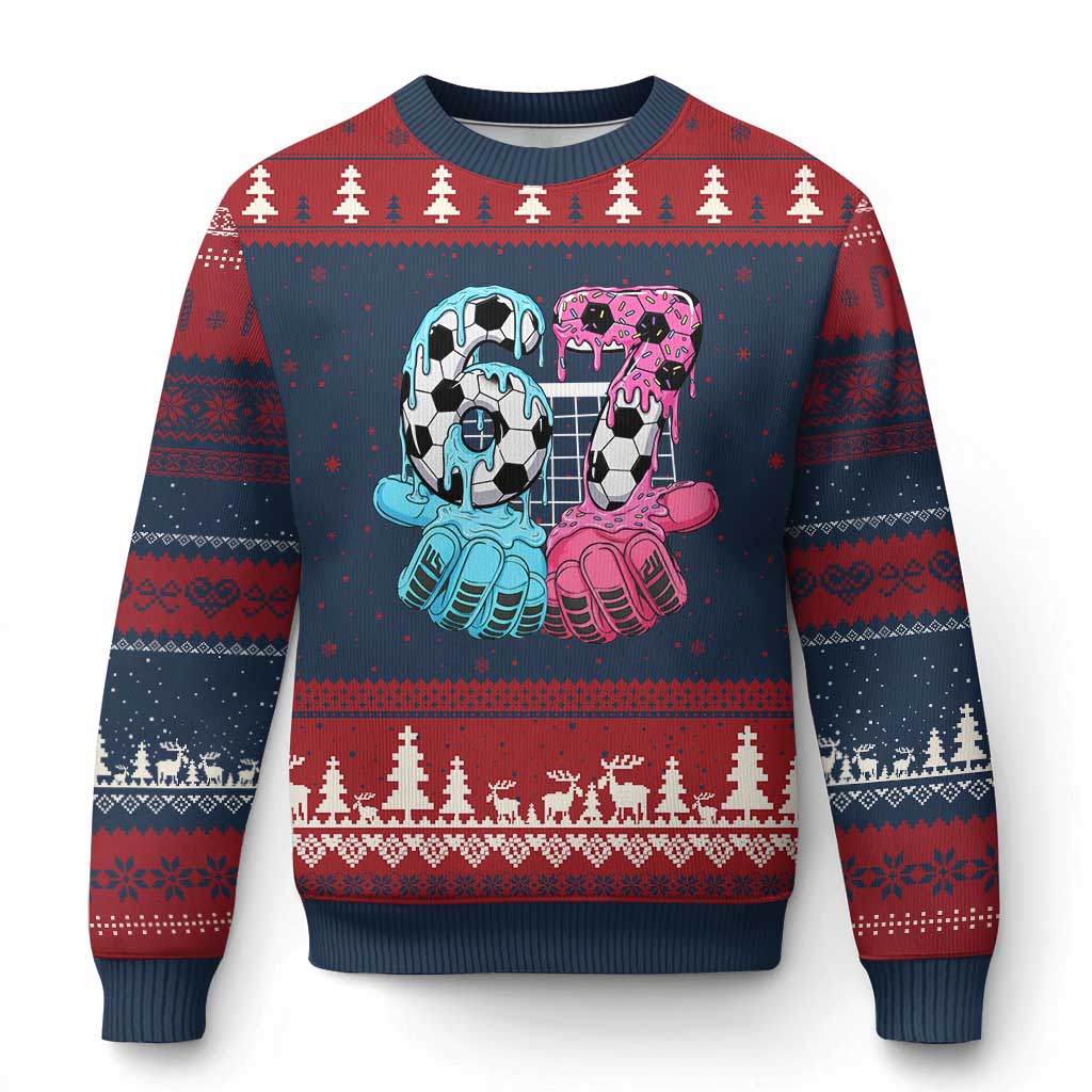 Drip Soccer Six Seven Meme Ugly Christmas Sweater Funny Gen Alpha Slang