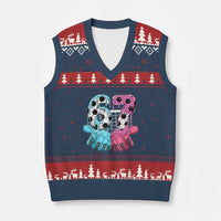 Drip Soccer Six Seven Meme V-Neck Knit Sweater Vest Funny Gen Alpha Slang