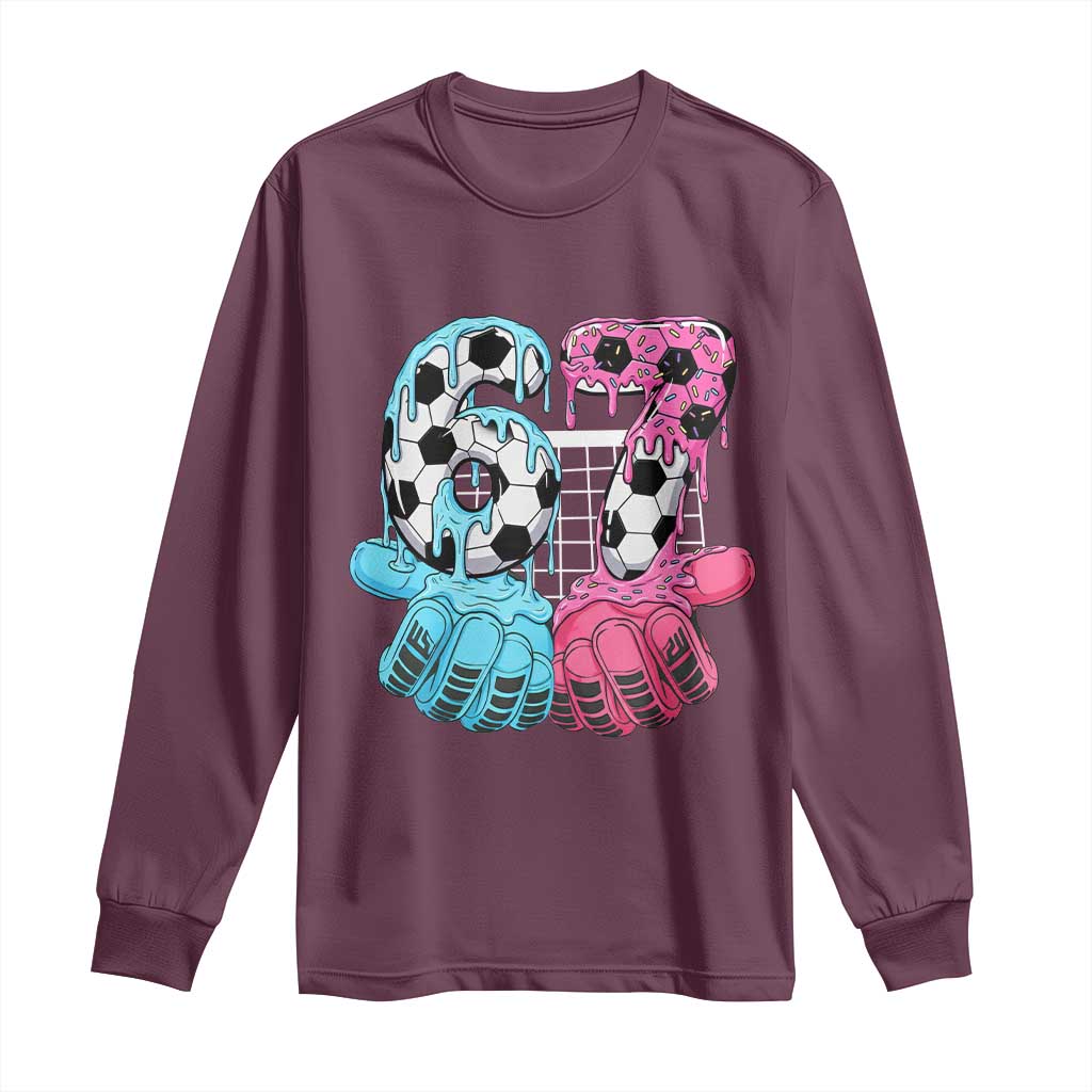 Drip Soccer Six Seven Meme Long Sleeve Shirt Funny Gen Alpha Slang