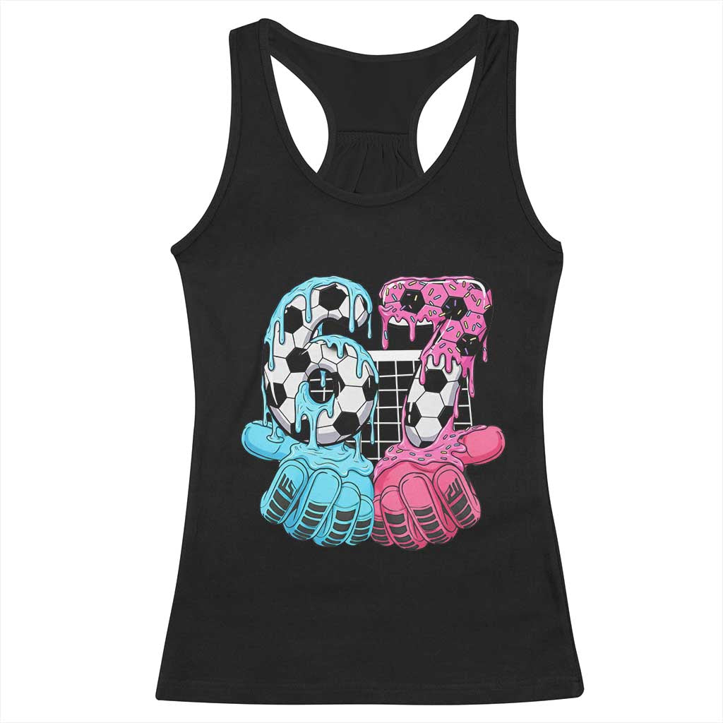 Drip Soccer Six Seven Meme Racerback Tank Top Funny Gen Alpha Slang