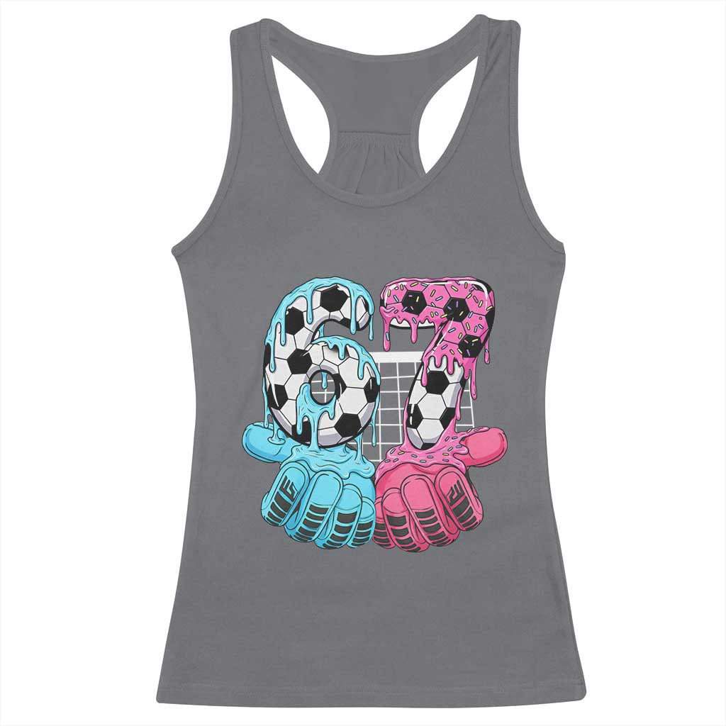 Drip Soccer Six Seven Meme Racerback Tank Top Funny Gen Alpha Slang