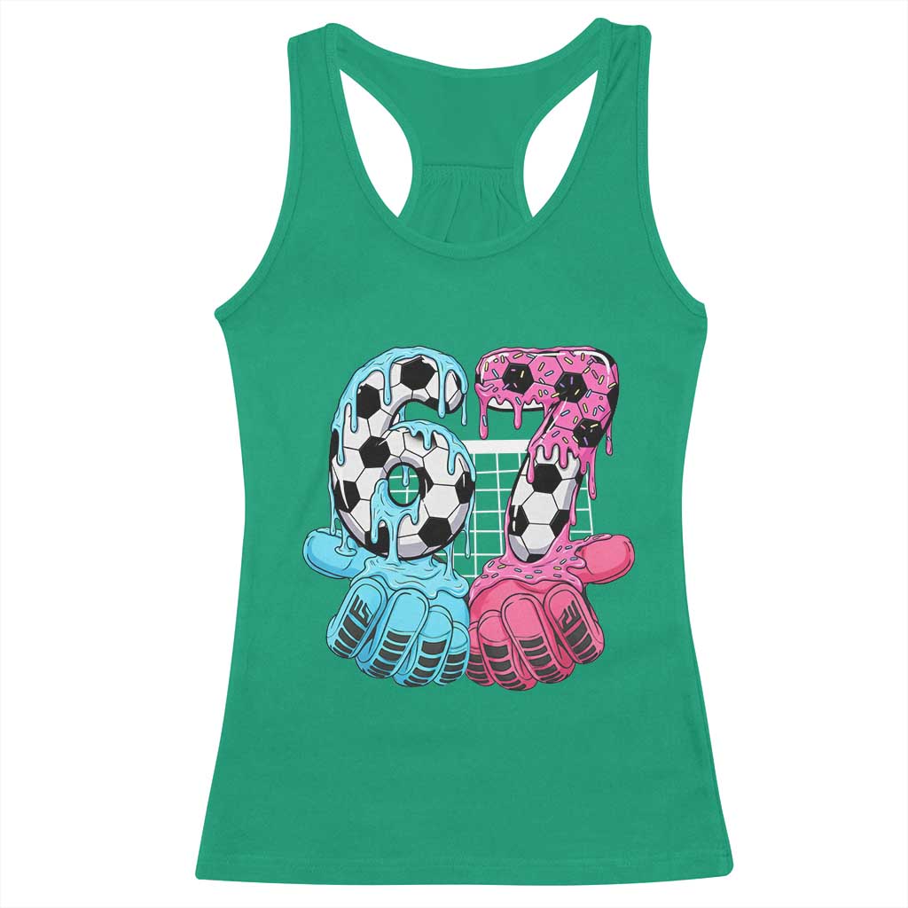 Drip Soccer Six Seven Meme Racerback Tank Top Funny Gen Alpha Slang