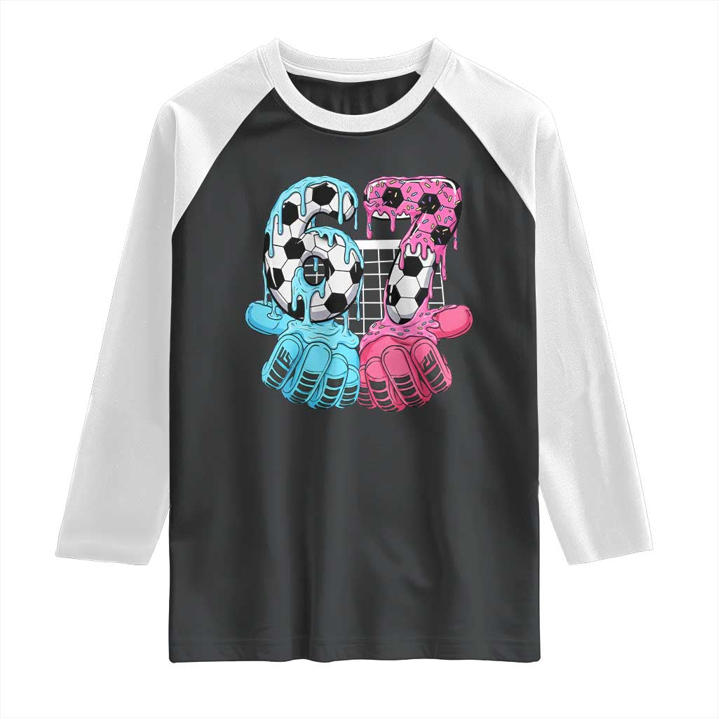 Drip Soccer Six Seven Meme Raglan Shirt Funny Gen Alpha Slang
