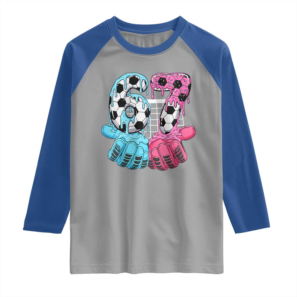 Drip Soccer Six Seven Meme Raglan Shirt Funny Gen Alpha Slang