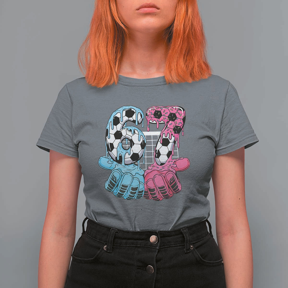 Drip Soccer Six Seven Meme T Shirt For Women Funny Gen Alpha Slang