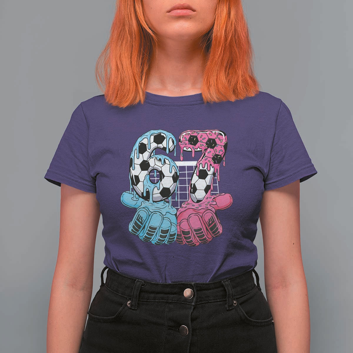 Drip Soccer Six Seven Meme T Shirt For Women Funny Gen Alpha Slang