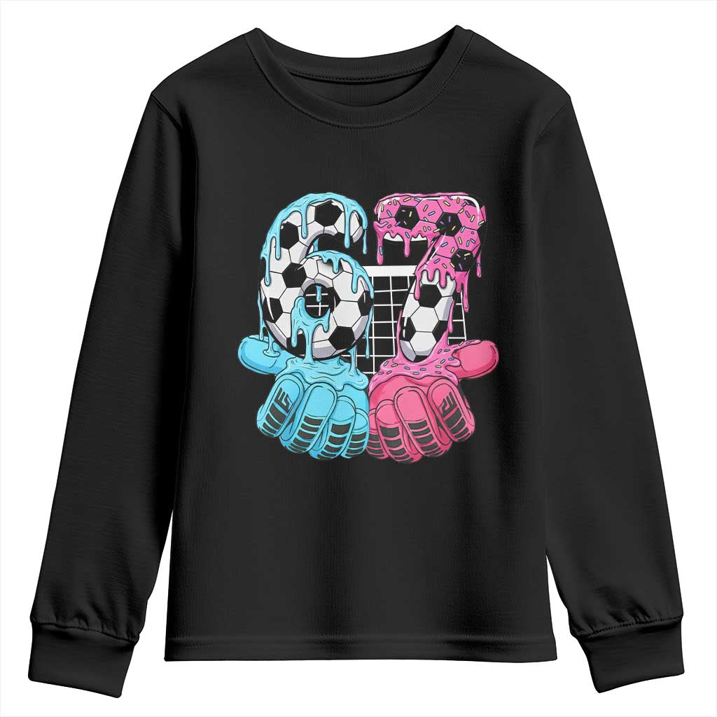 Drip Soccer Six Seven Meme Youth Sweatshirt Funny Gen Alpha Slang