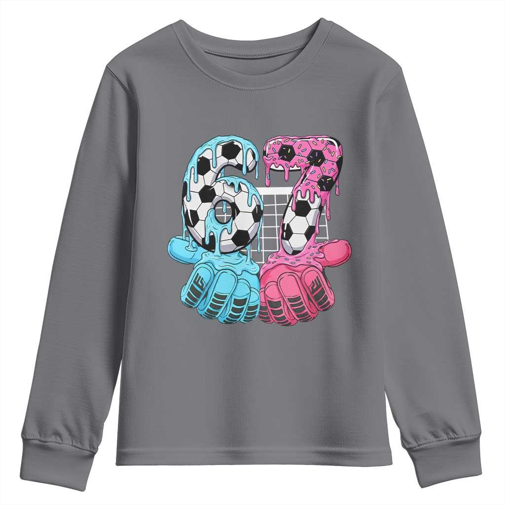 Drip Soccer Six Seven Meme Youth Sweatshirt Funny Gen Alpha Slang