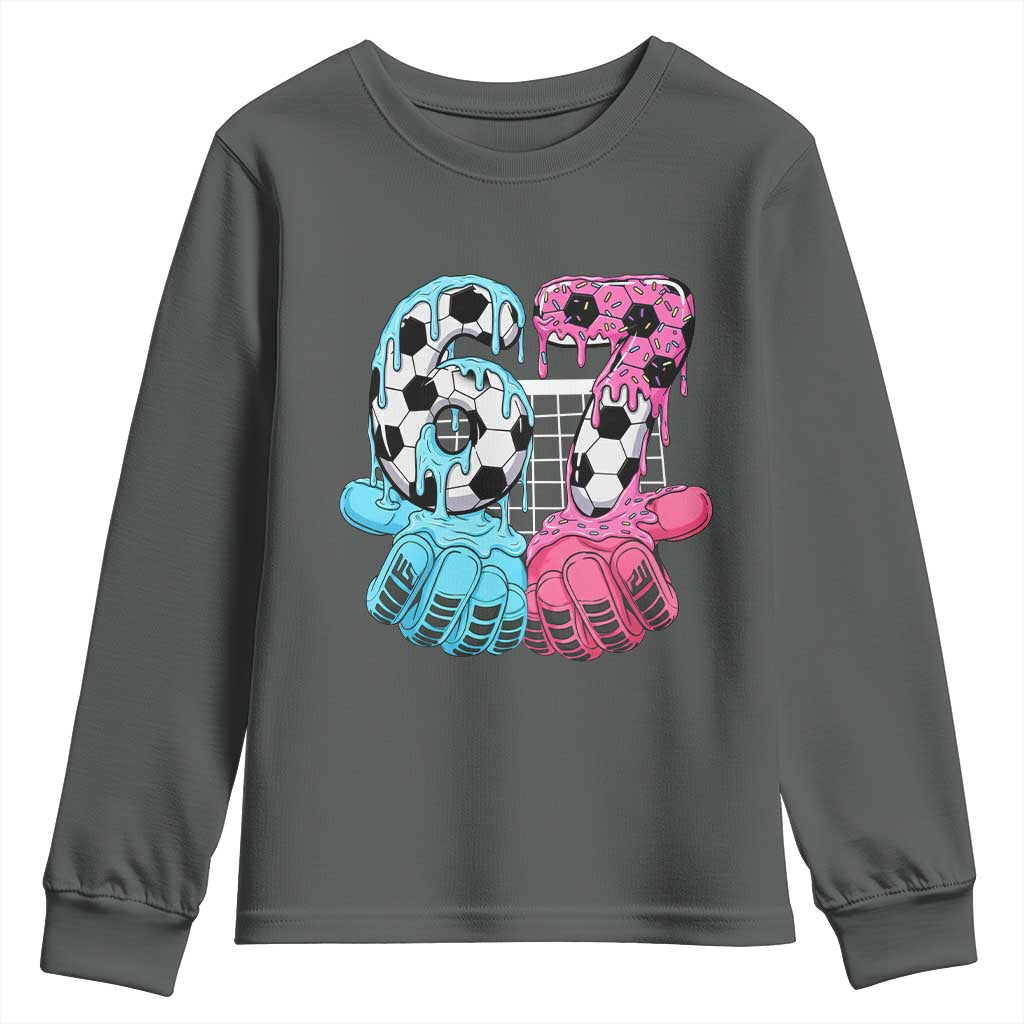 Drip Soccer Six Seven Meme Youth Sweatshirt Funny Gen Alpha Slang